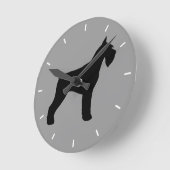 Giant Schnauzer Silhouette Ronde Klok (Hoek)