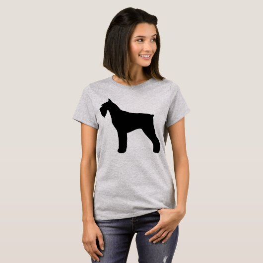 Giant Schnauzer Silhouette T-shirt (Voorkant volledig)