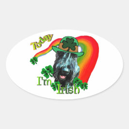 Giant Schnauzer St Patricks Day Ovale Sticker