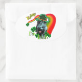 Giant Schnauzer St Patricks Day Ovale Sticker (Tas)