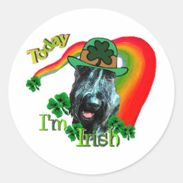 Giant Schnauzer St Patricks Day Ronde Sticker