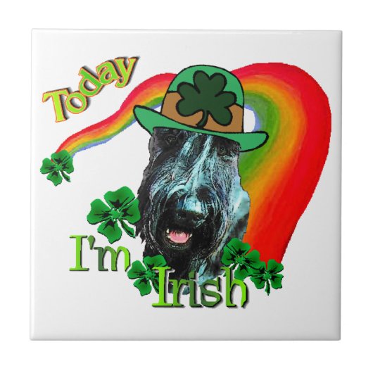 Giant Schnauzer St Patricks Day Tegeltje (Voorkant)