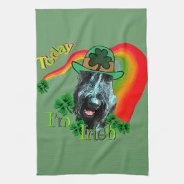 Giant Schnauzer St Patricks Day Theedoek