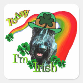 Giant Schnauzer St Patricks Day Vierkante Sticker