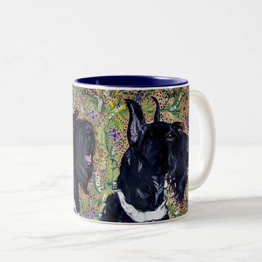 Giant Schnauzer Tweekleurige Koffiemok (Voorkant rechts)