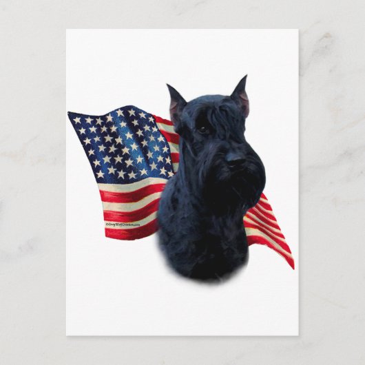 Giant Schnauzer Vlag Briefkaart (Voorkant)
