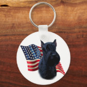 Giant Schnauzer Vlag Sleutelhanger (Voorkant)