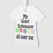 Giant Schnauzer wandelingen ontwerp Ornament (voorkant)