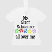 Giant Schnauzer wandelingen ontwerp Ornament (achterkant)