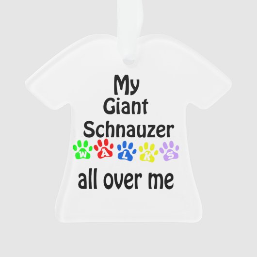 Giant Schnauzer wandelingen ontwerp Ornament (voorkant)