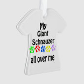 Giant Schnauzer wandelingen ontwerp Ornament (voorkant)