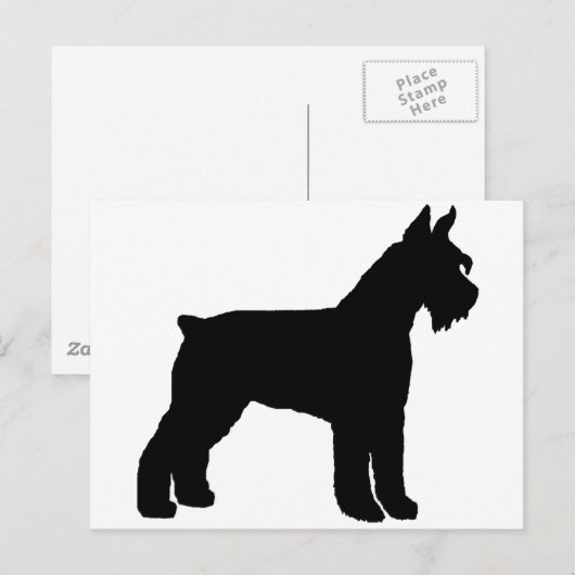 Giant Schnauzer (zwart) Briefkaart (Voorkant / Achterkant)