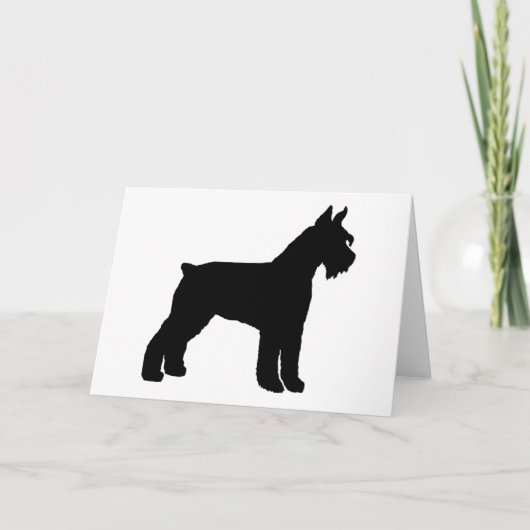 Giant Schnauzer (zwart) Kaart (Voorkant)