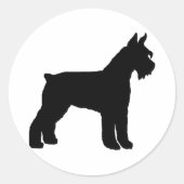 Giant Schnauzer (zwart) Ronde Sticker (Voorkant)