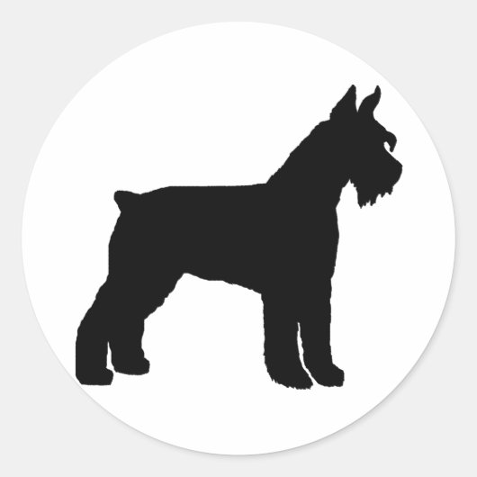 Giant Schnauzer (zwart) Ronde Sticker (Voorkant)