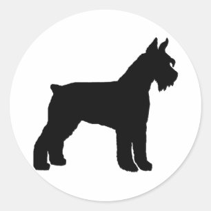 Giant Schnauzer (zwart) Ronde Sticker