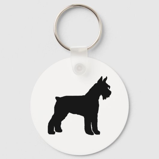 Giant Schnauzer (zwart) Sleutelhanger (Voorkant)