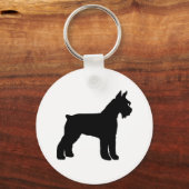 Giant Schnauzer (zwart) Sleutelhanger (Voorkant)