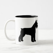 Giant Schnauzer (zwart) Tweekleurige Koffiemok (Links)