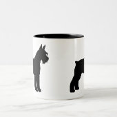 Giant Schnauzer (zwart) Tweekleurige Koffiemok (Center)