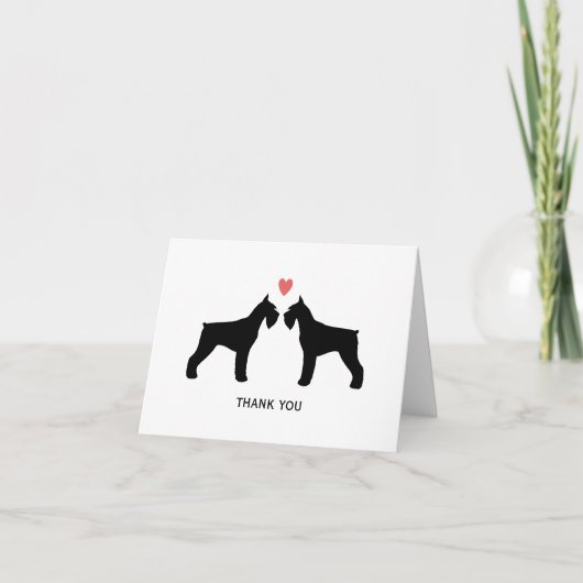 Giant Schnauzers Wedding Thank You Bedankkaart (Voorkant)