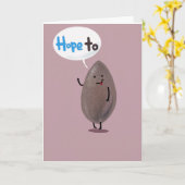 Giant seed gezegde... "I'll seed you soon" kaart. Kaart (Gele Bloem)