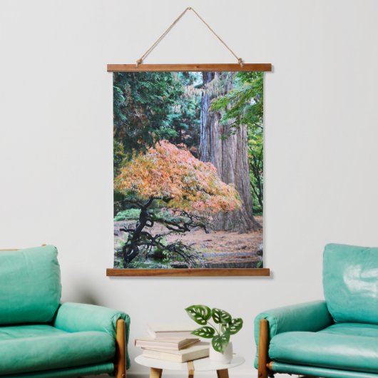Giant Sequoia en Japanse Maple Botanical Hangend Wandkleed (Woonkamer)