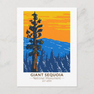 Giant Sequoia National Monument California  Briefkaart