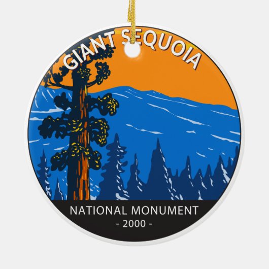 Giant Sequoia National Monument California Keramisch Ornament (Achterkant)