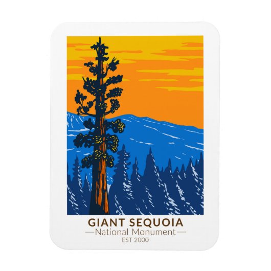 Giant Sequoia National Monument California  Magneet (Verticaal)