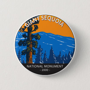 Giant Sequoia National Monument California  Ronde Button 5,7 Cm