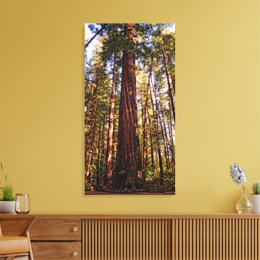 Giant Sequoia Redwood Wrapped Canvas Print (Insitu (Woonkamer))