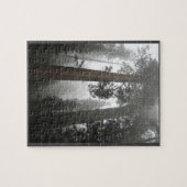 Giant Sequoia Trees in de mist, CA Legpuzzel (Horizontaal)