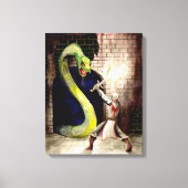 "Giant Serpent" – Origineel schilderij van fantasi Canvas Afdruk (Voorkant)