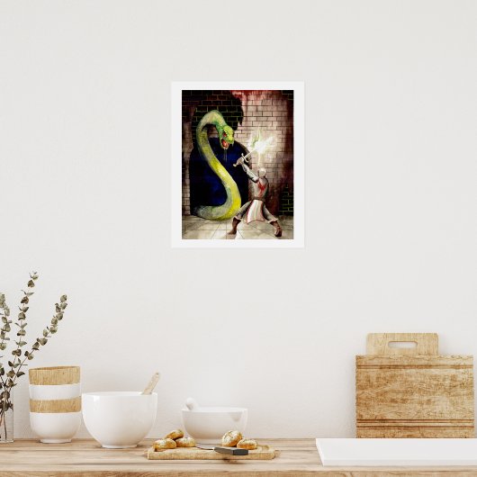 Giant Serpent (schilderij van Tracy Lesch) Poster (Keuken)