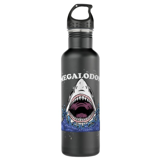 Giant Shark Megalodon Monster Retro Shark for Kid Waterfles (Voorkant)