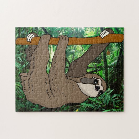Giant Sloth Oerwoud Design Jigpuzzle Legpuzzel (Horizontaal)