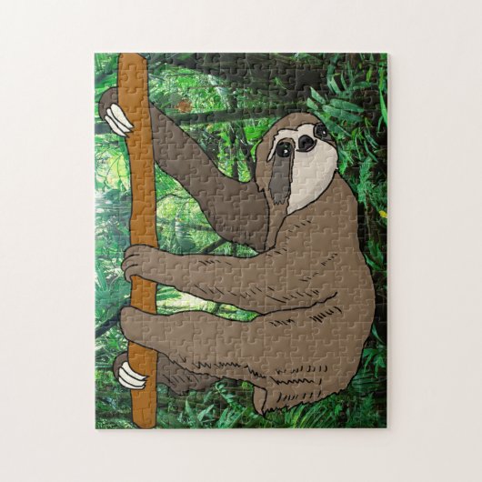Giant Sloth Oerwoud Design Jigpuzzle Legpuzzel (Verticaal)