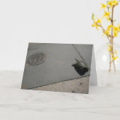 "Giant Snapping Turtle & Storm Sewer" Verjaardag Kaart (Gele Bloem)