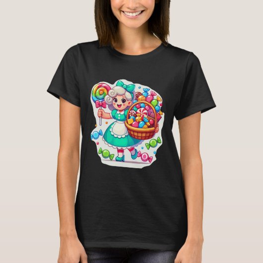 Giant Snoep Land Game Crew Snoep Land Kostuums ADU T-shirt (Voorkant)