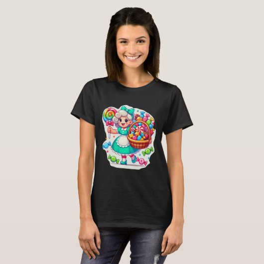 Giant Snoep Land Game Crew Snoep Land Kostuums ADU T-shirt (Voorkant volledig)