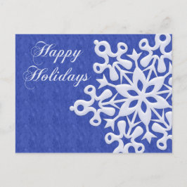 Giant Snowflake Kerstvakantie Postcar Feestdagenkaart