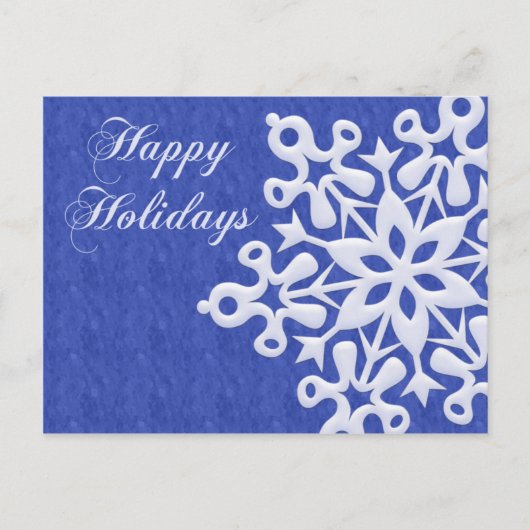 Giant Snowflake Kerstvakantie Postcar Feestdagenkaart (Voorkant)