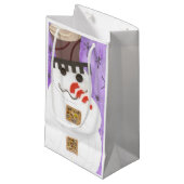 Giant Snowman Gift Bag Klein Cadeauzakje (Voorkant Gekanteld)