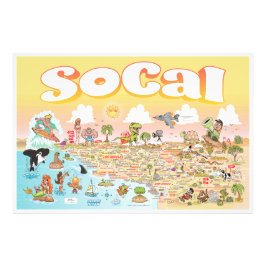 Giant SoCal Sunset Foto Afdruk