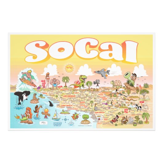 Giant SoCal Sunset Foto Afdruk (Voorkant)