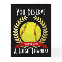 Giant Softball Coach Bedankt Black