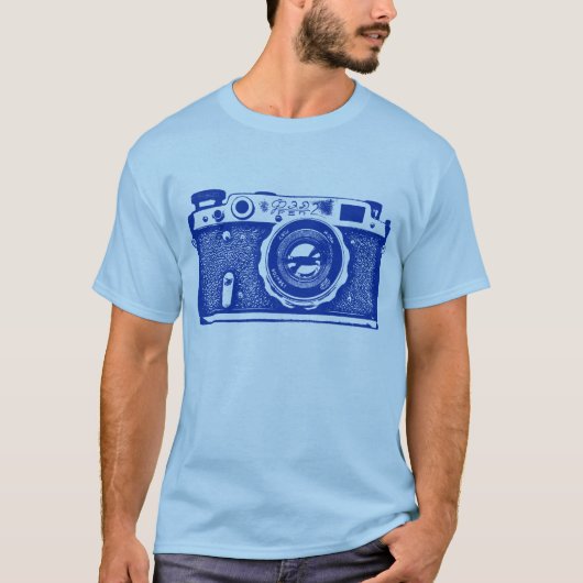 Giant Sovjet-Russische camera - Navy Blue T-shirt (Voorkant)