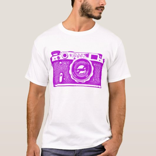 Giant Sovjet-Russische camera - Paars T-shirt (Voorkant)