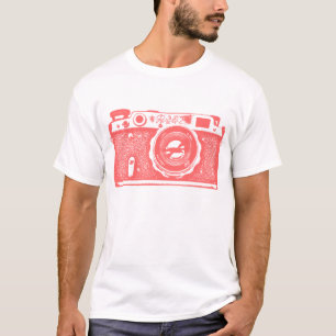 Giant Sovjet-Russische camera - Tropisch roze T-shirt